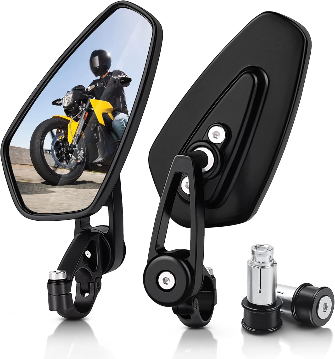 Bar End Mirrors Rectangular